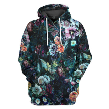 Gearhumans 3D All Over Flower 3D Printed Custom Tshirt Hoodie Apparel