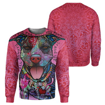 Gearhumans Pink Pitbull - 3D All Over Printed Shirt