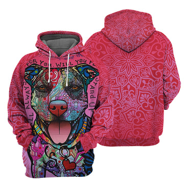 Gearhumans Pink Pitbull - 3D All Over Printed Shirt