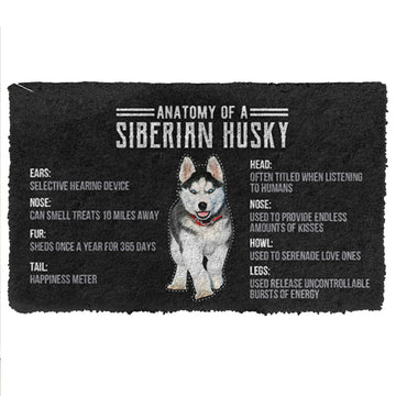 Gearrhumans 3D Anatomy Of A Siberian Husky Custom Doormat