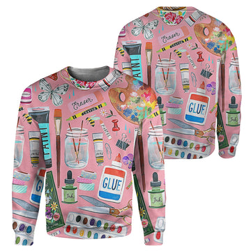 Gearhumans Art Teacher In Pink - 3D All Over Printed Shirt