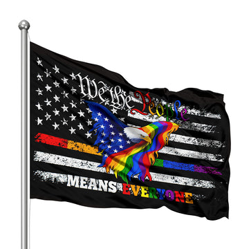 Gearhumans 3D LGBT Pride Eagle Custom Flag