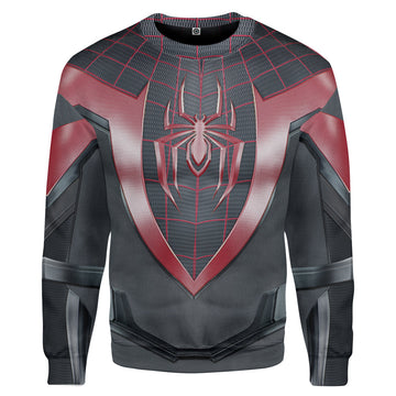 Gearhumans 3D Spiderman Miles Morales Custom Tshirt Hoodie Apparel
