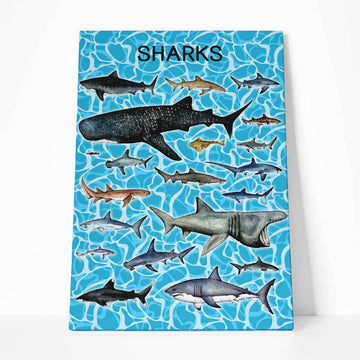 Gearhumans 3D Sharks Canvas