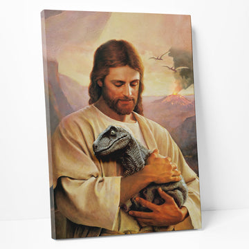 Gearhumans 3D Be Like Jesus Love And Protect The Raptor Baby Treasure Custom Canvas