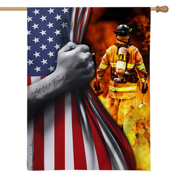 Gearhumans 3D American Firefighter Flag House