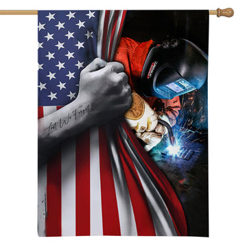 Gearhumans 3D American Welder Flag House