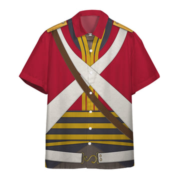 Gearhumans 3D British 2nd Heavy Dragoon Custom Hawaii Shirt