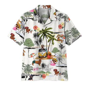 Gearhumans 3D Dachshund Hawaii Shirt