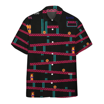 Gearhumans 3D Donkey Kong Gameplay Hawaii Shirt