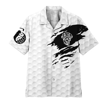 Gearhumans 3D Golden Retriever Golf Hawaii Shirt