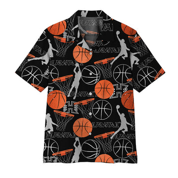 Gearhumans 3D Hawaii Rainbow Warriors Basketball Hawaii Shirt