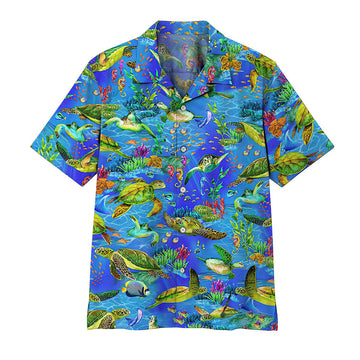 Gearhumans 3D Sea Turtle Hawaii Shirt