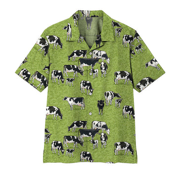 Gearhumans 3D Dairy Cow Hawaii Shirt