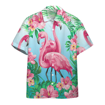 Gearhumans 3D Flamingo Hawaii Shirt