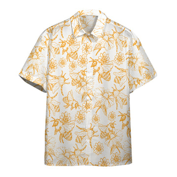 Gearhumans 3D Bees Hawaii Shirt