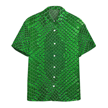 Gearhumans 3D Green Snake Hawaii Shirt