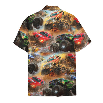 Gearhumans 3D Monster Truck Hawaii Shirt