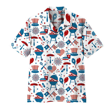 Gearhumans 3D 4th Of July Hawaii Shirt