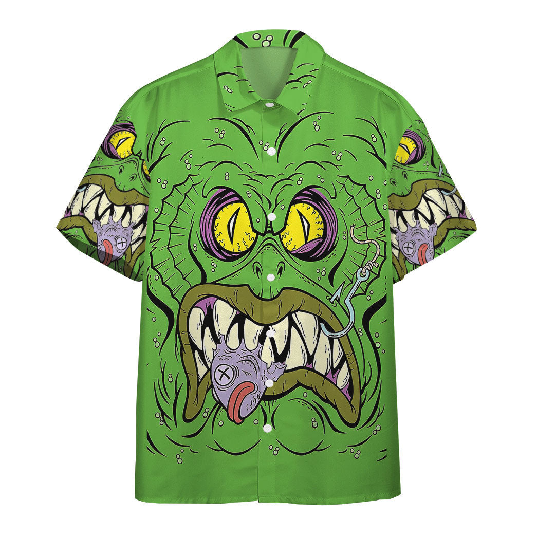 Gearhumans 3D Gruesome Gillman Custom Hawaii Shirt