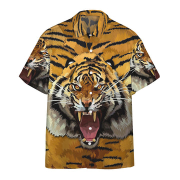 Gearhumans 3D Tiger Roar Custom Hawaii Shirt
