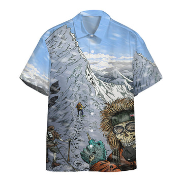 Gearhumans 3D Hiking To The Death Zone Custom Hawai Shirt