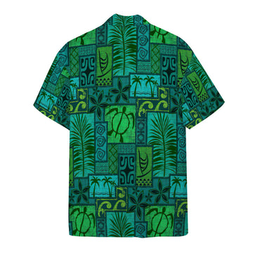 Gearhumans 3D Green Turtles Hawaii Shirt