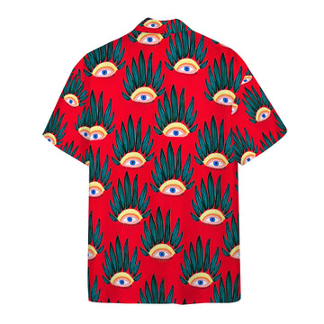 Gearhumans 3D Evil Eyes Hawaii Shirt