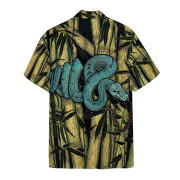 Gearhumans 3D Green Snake Hawaii Shirt