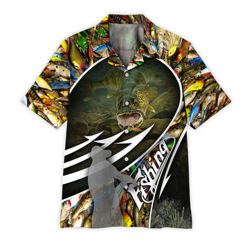 Gearhumans 3D Walleye Fishing Hawaii Shirt