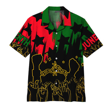 Gearhumans 3D Juneteenth Hawaii Shirt