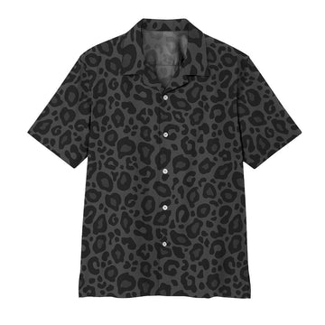 Gearhumans 3D Black Leopard Hawaii Shirt