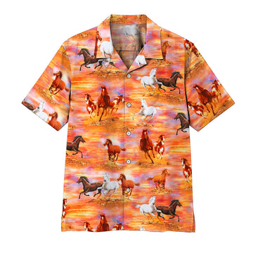 Gearhumans 3D Horse Hawaii Shirt