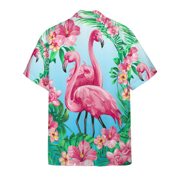 Gearhumans 3D Flamingo Hawaii Shirt