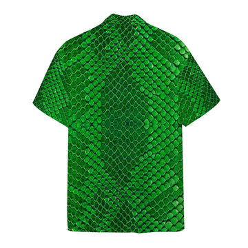 Gearhumans 3D Green Snake Hawaii Shirt