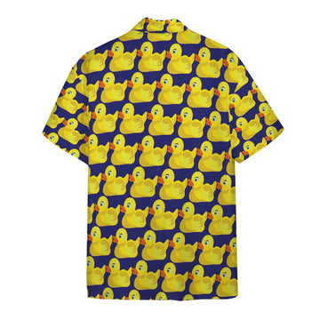 Gearhumans 3D Ducky Tie Pattern Custom Hawaii Shirt