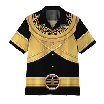 Gearhumans 3D Power Ranger Zeo Gold Hawaii Shirt