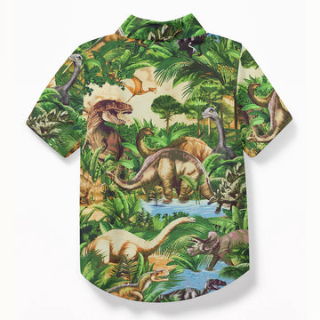 Gearhumans 3D Dinosaur Kid Hawaii Shirt