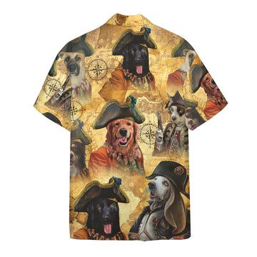 Gearhumans 3D Pirate Dogs Hawaii Shirt