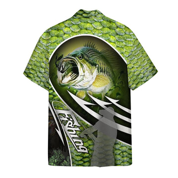 Gearhumans 3D Bass Fishing Hawaii Shirt