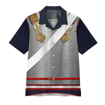 Gearhumans 3D Napoleonic French Heavy Cavalry Custom Hawaii Shirt