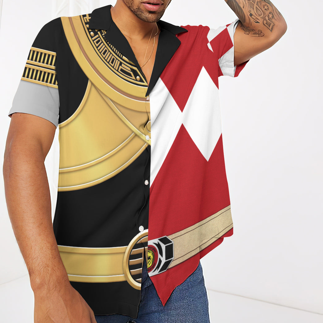 Gearhumans 3D Power Ranger Jason Lee Scott Hawaii Shirt