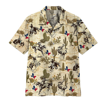 Gearhumans 3D Texas Rodeo Hawaii Shirt