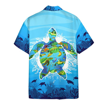 Gearhumans 3D Sea Turtle Hawaii Shirt