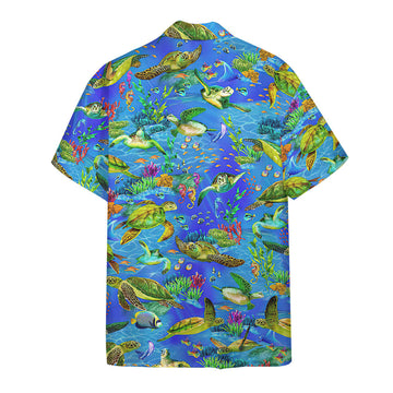 Gearhumans 3D Sea Turtle Hawaii Shirt