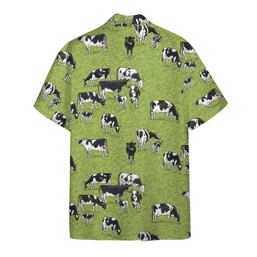 Gearhumans 3D Dairy Cow Hawaii Shirt