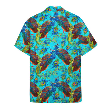 Gearhumans 3D Peacock Hawaii Shirt