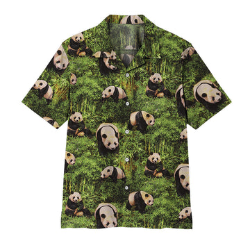 Gearhumans 3D Panda Hawaii Shirt