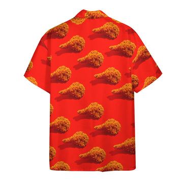 Gearhumans 3D Fried Chicken Hawaii Shirt