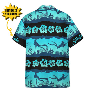 Gearhumans 3D Spearfishing Custom Name Hawaii Shirt